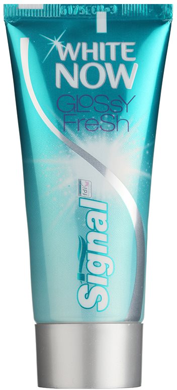 Signal White Now Glossy Fresh dentífrico branqueador com efeito instantâneo