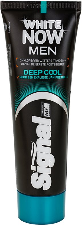 Signal White Now Men Deep Cool dentífrico para homens com efeito branqueador