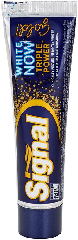 Signal White Now Triple Power Gold zubná pasta s bieliacim účinkom