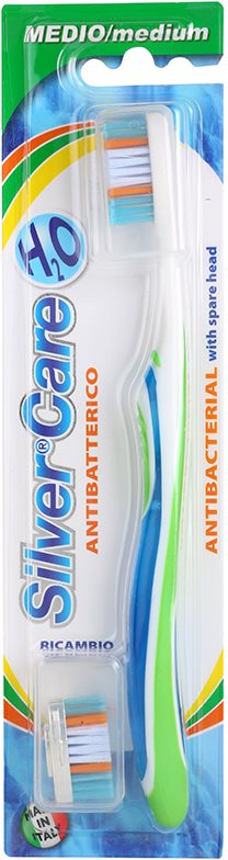 SilverCare H2O Zahnbürste mit Wechselkopf Medium