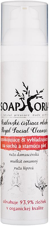 Soaphoria Royal Facial Cleanser loción calmante y suavizante para la piel seca y madura