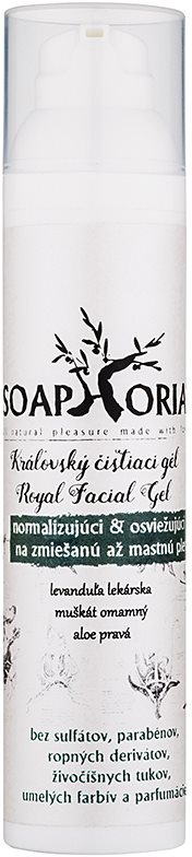Soaphoria Royal Facial Gel normalizující a osvěžující čisticí gel pro smíšenou až mastnou pleť