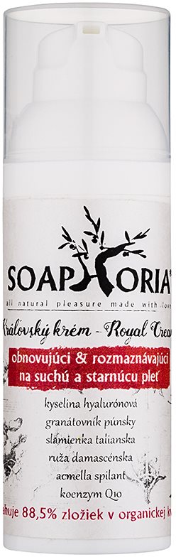 Soaphoria Royal Cream creme regenerador e nutritivo para pele seca e madura