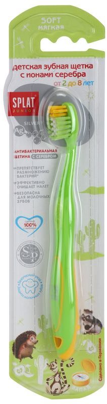 Splat Junior West escova de dentes antibacteriana com íons de prata soft