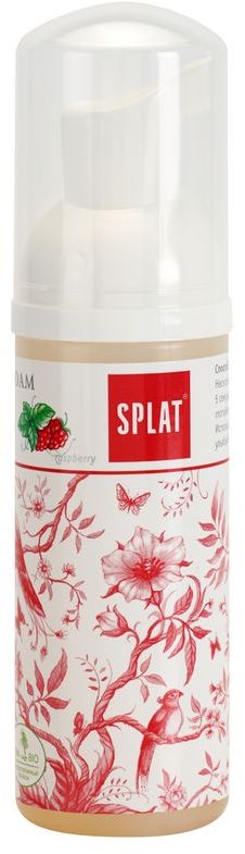 Splat 2 in 1 Raspberry espuma bucal 2 en 1 para lavarse los dientes y las encías sin cepillo y agua