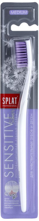 Splat Professional Sensitive fogkefe ezüst ionokkal közepes