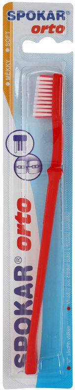 Spokar Orto zubní kartáček pro uživatele fixních rovnátek soft
