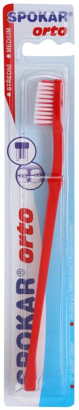 Spokar Orto cepillo de dientes para usuarios de ortodoncia fija medio