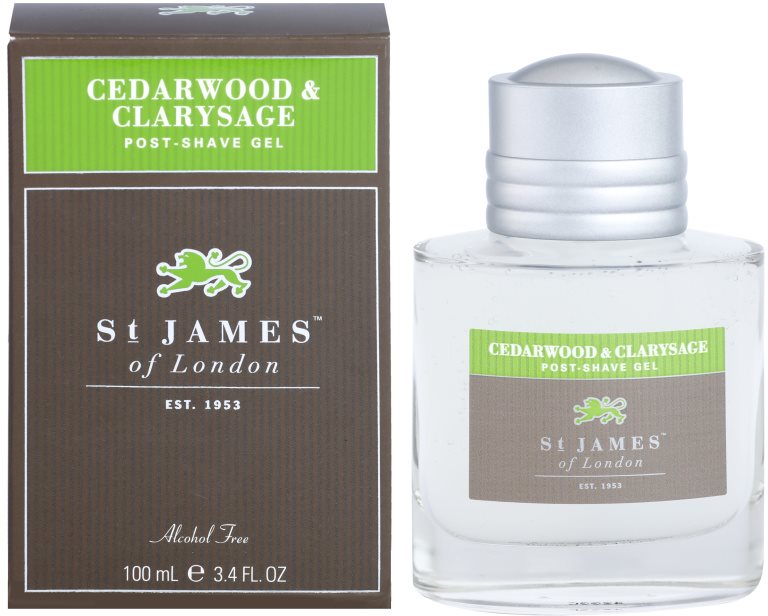 St. James Of London Cedarwood & Clarysage gel po holení pro muže 100 ml