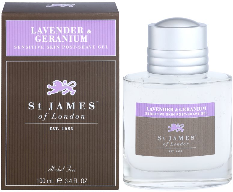 St. James Of London Lavender & Geranium gel after-shave pentru barbati 100 ml