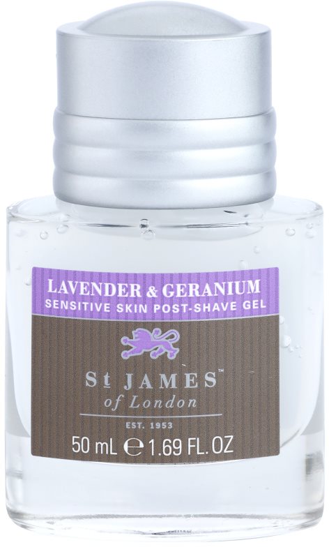 St. James Of London Lavender & Geranium gel après-rasage pour homme 50 ml sans boîte format voyage