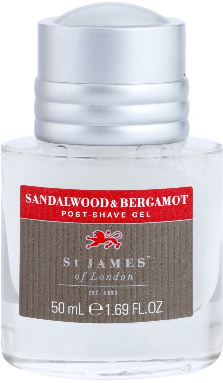 St. James Of London Sandalwood & Bergamot gel post-rasatura per uomo 50 ml senza confezione confezione da viaggio