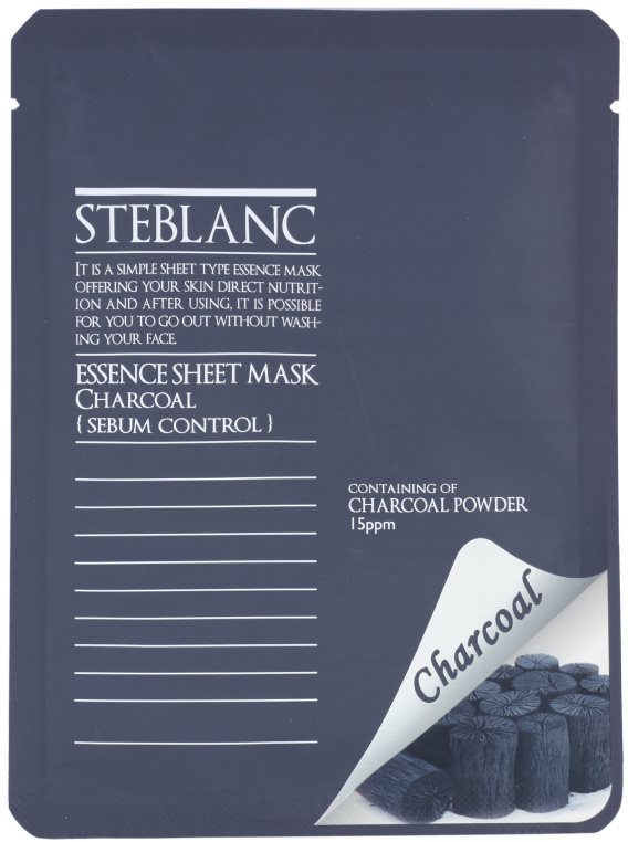Steblanc Essence Sheet Mask Charcoal tisztító maszk zsíros bőrre