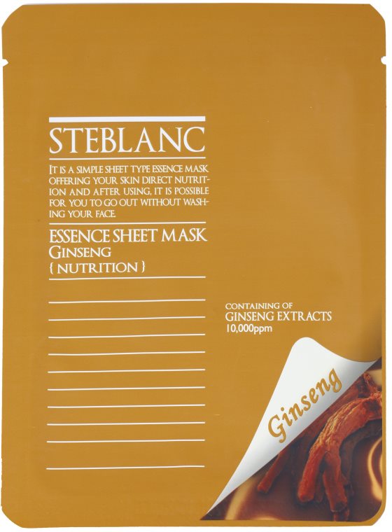 Steblanc Essence Sheet Mask Ginseng mascarilla facial nutritiva y reparadora