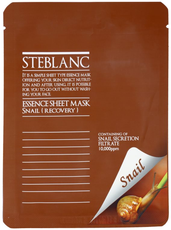 Steblanc Essence Sheet Mask Snail tápláló és megújító arcmaszk hidratáló hatással