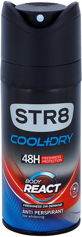 STR8 Cool & Dry Body React deospray per uomo 150 ml