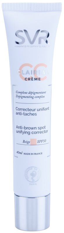 SVR Clairial krem CC przeciwko plamom pigmentowym SPF 50