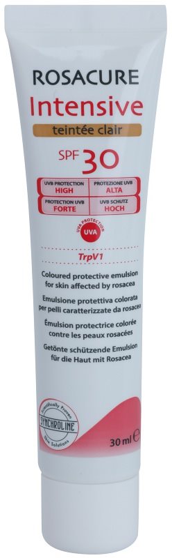 Synchroline Rosacure Intensive тонуюча емульсія для чутливої шкіри зі схильністю до почервоніння SPF 30
