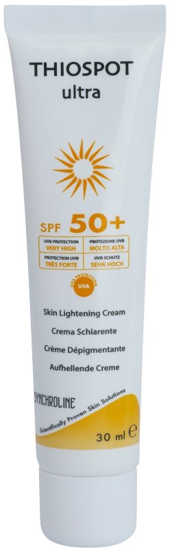 Synchroline Thiospot Ultra rozjasňující krém pro pleť s hyperpigmentací SPF 50+
