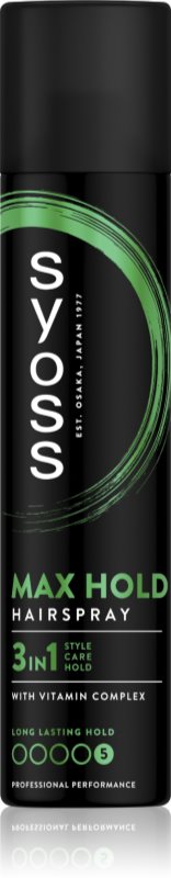 Syoss Max Hold lak na vlasy s extra silnou fixáciou