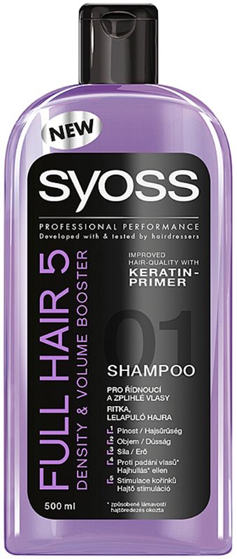 Syoss Full Hair 5 Density & Volume šampon pro řídnoucí a zplihlé vlasy