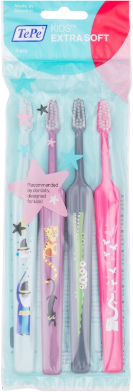 TePe Kids Extra Soft Kinder Tandenborstels 4st.