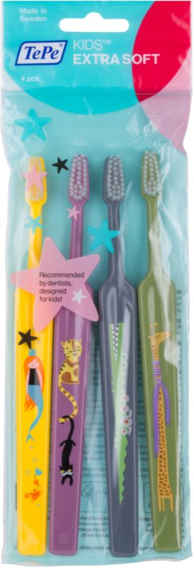 TePe Kids детска четка за зъби extra soft 4 бр.