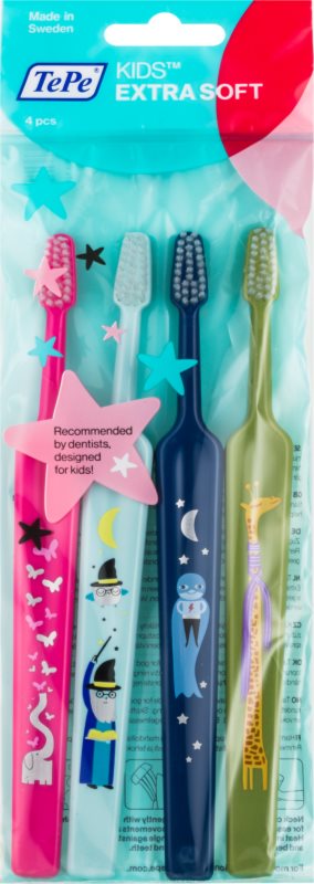 TePe Kids extra soft fogkefe gyermekeknek 4 db