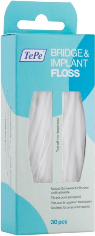 TePe Bridge & Implant Floss Spezial-Zahnseide zum Reinigen von Zahnersatz