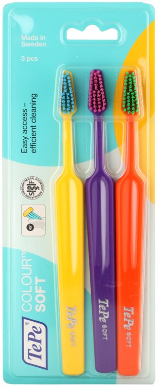 TePe Colour Soft Toothbrushes, 3 pcs