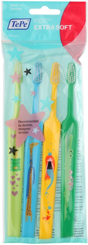 TePe Kids četkice za zube za djecu extra soft 4 kom