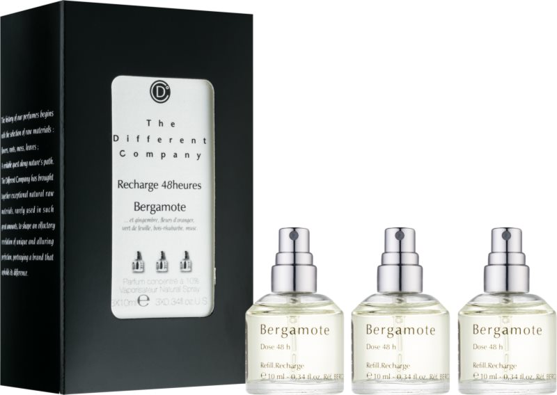 The Different Company Bergamote Eau de Toilette for Women 3 x 10 ml (3x Refill with Vaporiser)