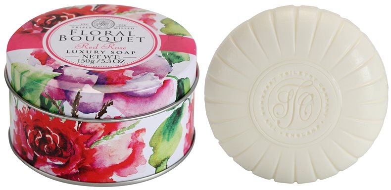 The Somerset Toiletry Co. Floral Bouquet Red Rose luxuriöse Feinseife