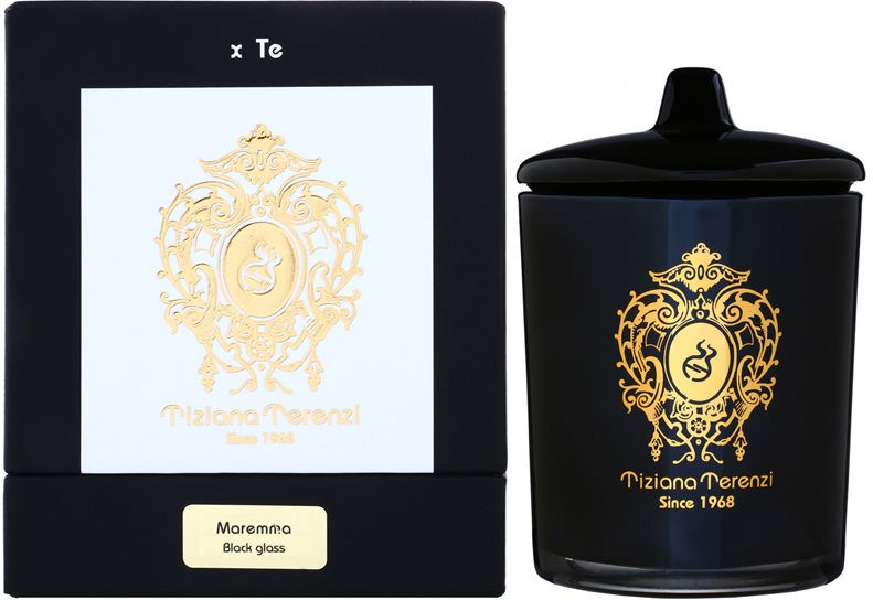 Tiziana Terenzi Black Maremma Scented Candle Medium with a Lid