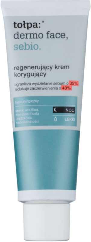Tołpa Dermo Face Sebio crema regeneradora de noche para pieles grasas