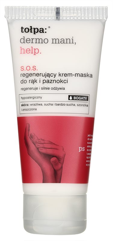 Tołpa Dermo Mani Help SOS regeneračný krém-maska na ruky a nechty