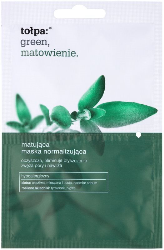 Tołpa Green Matt normalizující pleťová maska s matným efektem