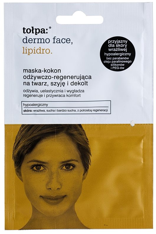 Tołpa Dermo Face Lipidro Regenerierende Maske für Gesicht, Hals und Dekolleté