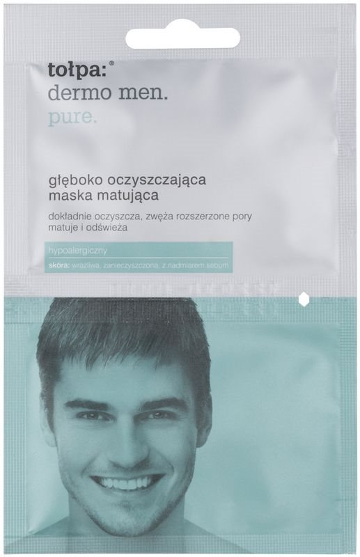 Tołpa Dermo Men Pure mascarilla de limpieza profunda con efecto matificante