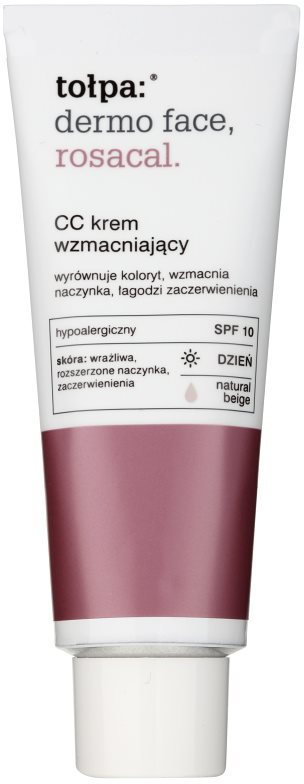 Tołpa Dermo Face Rosacal creme CC para peles com tendência à vermelhidão SPF 10