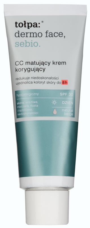 Tołpa Dermo Face Sebio crema CC matificante para pieles con imperfecciones SPF 30