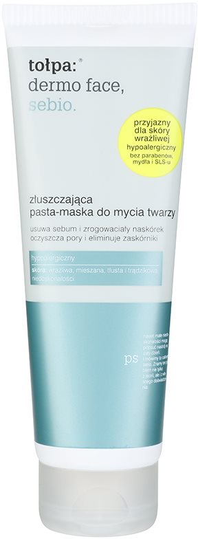 Tołpa Dermo Face Sebio hámlasztó maszk a bőr kisimításáért és a pórusok minimalizásáért