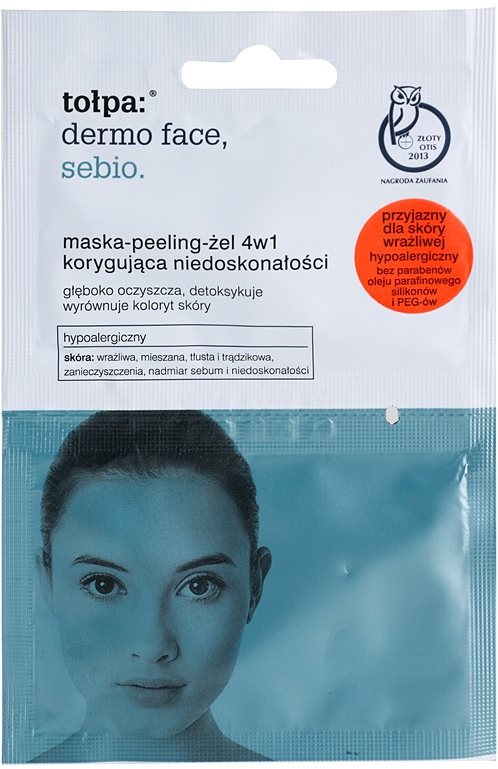 Tołpa Dermo Face Sebio maska-peeling-gel 4 v 1 pro pleť s nedokonalostmi