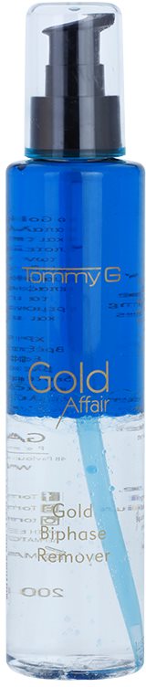 Tommy G Gold Affair desmaquillante bifásico para maquillaje resistente al agua para ojos sensibles