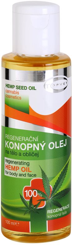 Topvet Hemp Seed Oil konopný olej na tělo a obličej