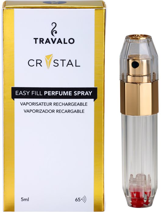 Travalo Crystal Gold plnitelný rozprašovač parfémů unisex 5 ml