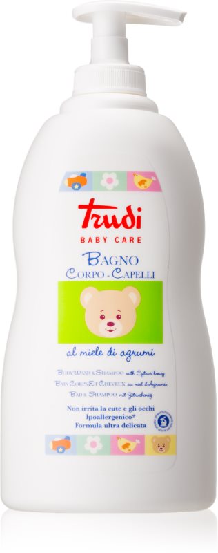Trudi Baby Care detské mlieko do kúpeľa a šampón s medom z citrusov