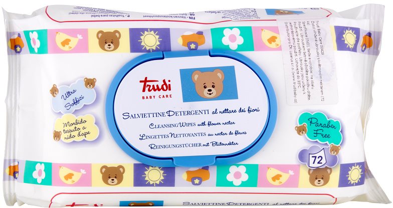Trudi Baby Care toallitas húmedas limpiadoras con néctar de flores