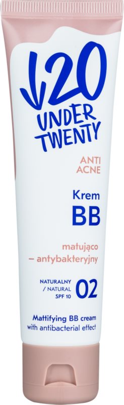 Under Twenty ANTI! ACNE матуюючий ВВ крем SPF 10