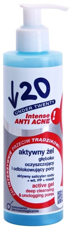 Under Twenty ANTI! ACNE INTENSE hloubkově čisticí gel proti nedokonalostem pleti